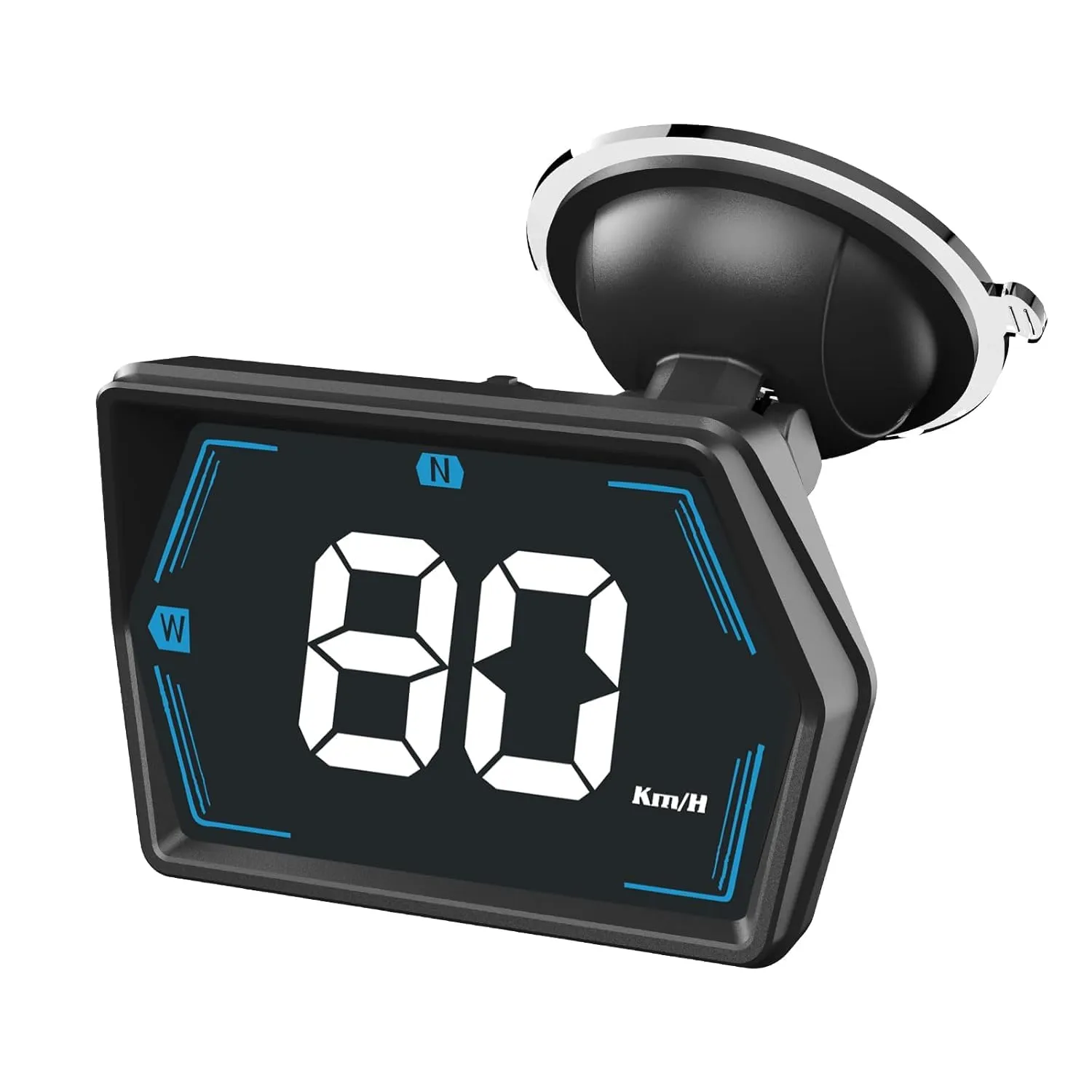 Moman Car HUD Digital Speedometer for Car Head Up Display KM/H MPH Compass Direction USB Cable Plug & Play Over Speed Alert for All Vehicle