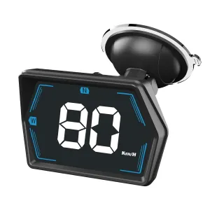 Moman Car HUD Digital Speedometer for Car Head Up Display KM/H MPH Compass Direction USB Cable Plug & Play Over Speed Alert for All Vehicle