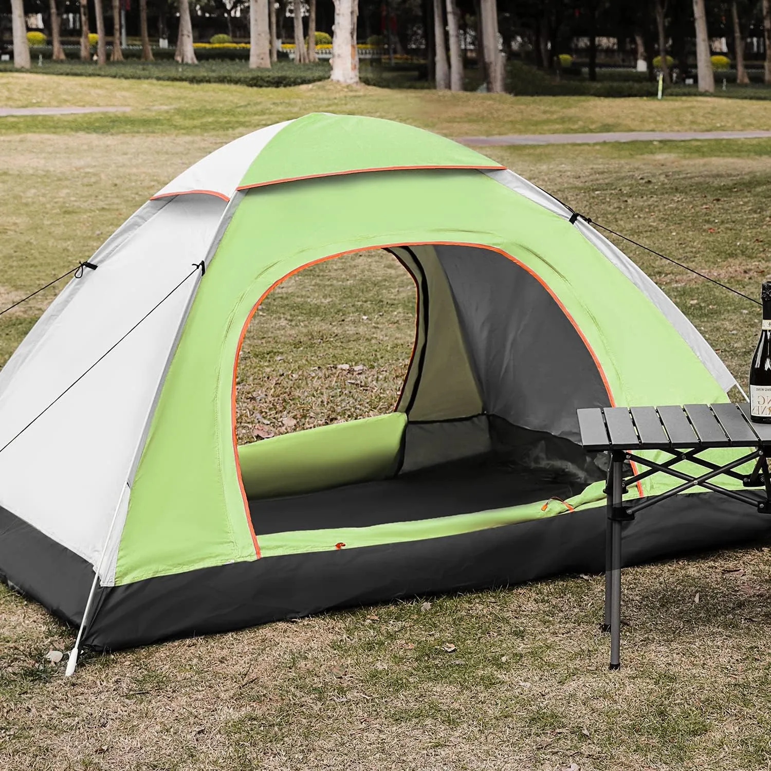 MoNiBloom 2 Person Dome Tent with Skylight, Ultralight Carry Family Tent Easy Set Up and Backpacking Tent with Lightweight Aluminum Alloy Frame for Adults Camping Hiking Outdoor Festivals, Blue