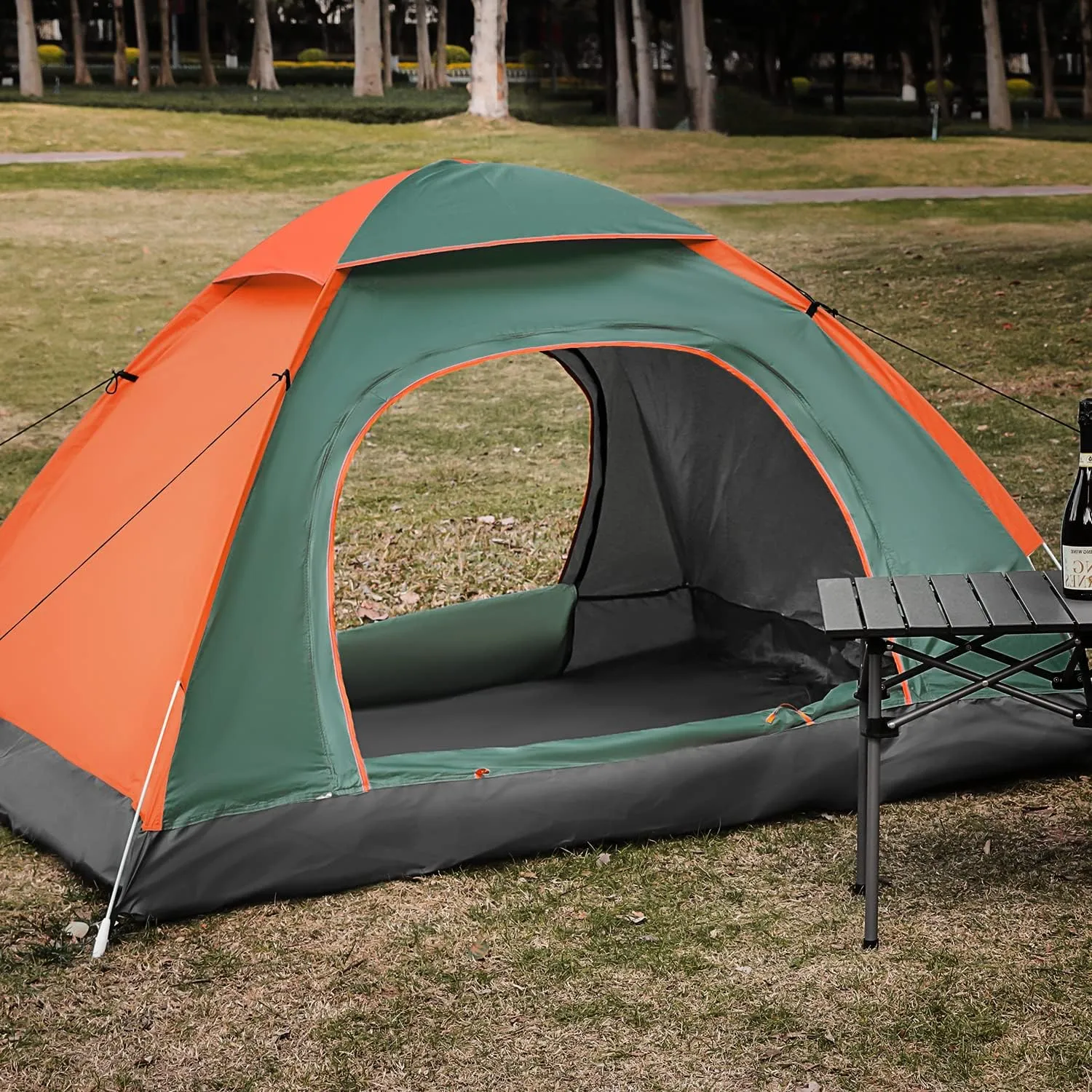 MoNiBloom 2 Person Dome Tent with Skylight, Ultralight Carry Family Tent Easy Set Up and Backpacking Tent with Lightweight Aluminum Alloy Frame for Adults Camping Hiking Outdoor Festivals, Blue