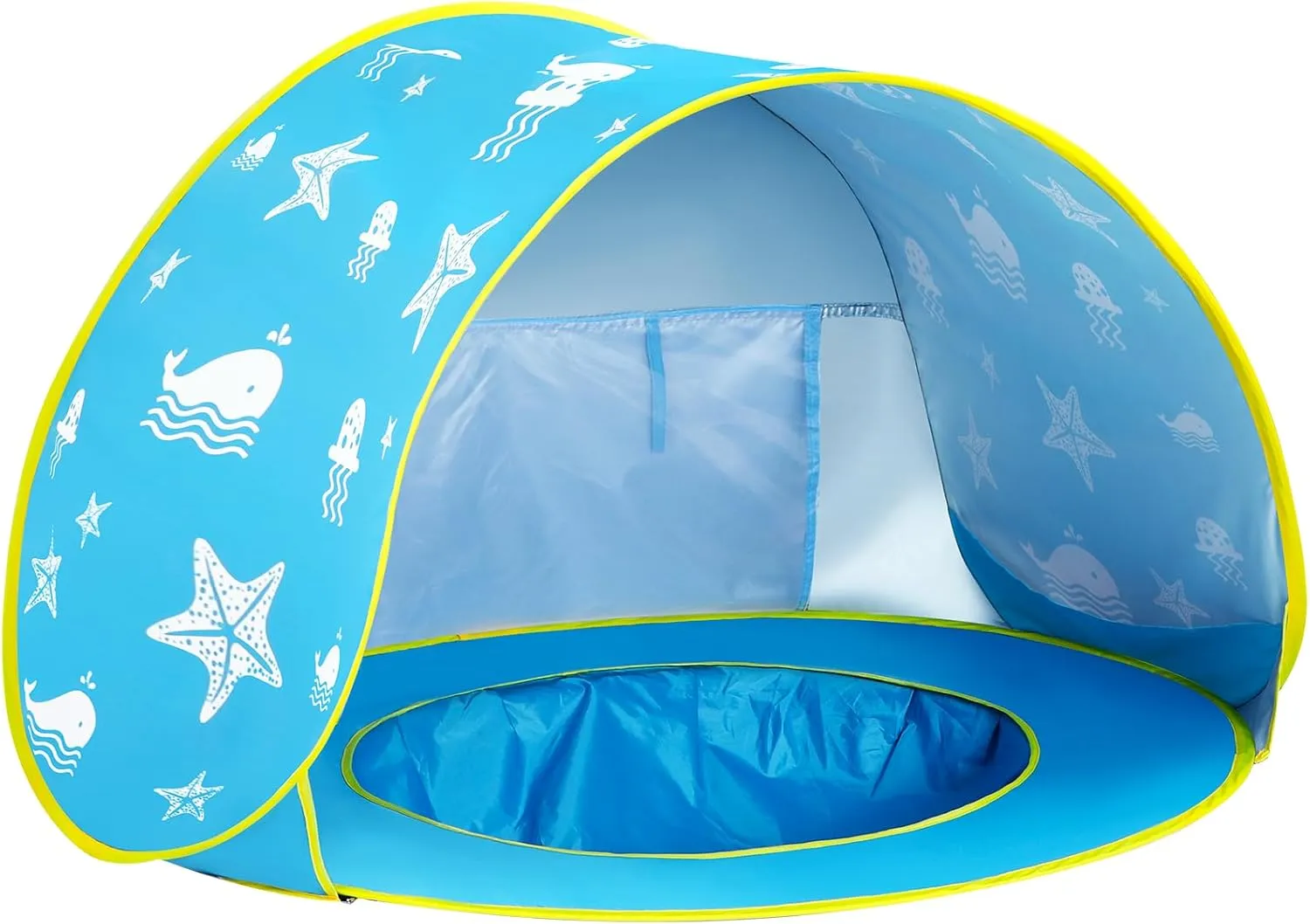 Monobeach Baby Beach Tent Ocean Pop Up Portable Shade Pool UPF50  UV Protection Sun Shelter for Infant with Easy Set Up Canopy