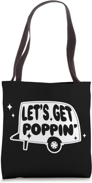 Motorhome Camping Retro Caravan Rv Trailer Pop Up Camper Tote Bag