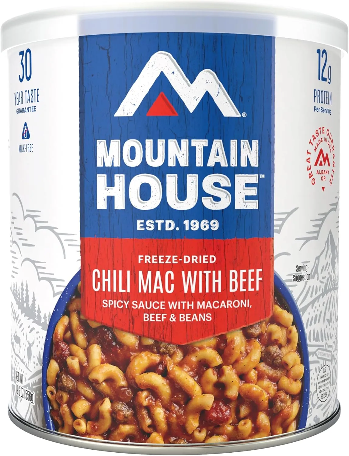Mountain House Chili Mac with Beef | Freeze Dried Survival & Emergency Food | #10 Can