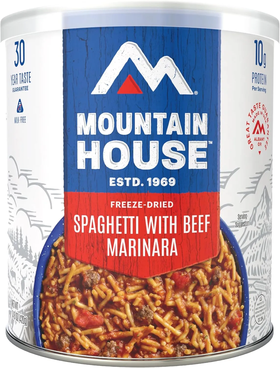 Mountain House Classic Spaghetti with Meat Sauce | Freeze Dried Survival & Emergency Food | #10 Can