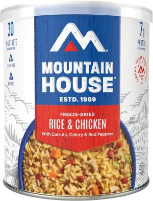Mountain House Rice & Chicken #10 Can | Freeze Dried Survival & Emergency Food | Gluten-Free | 9 Servings