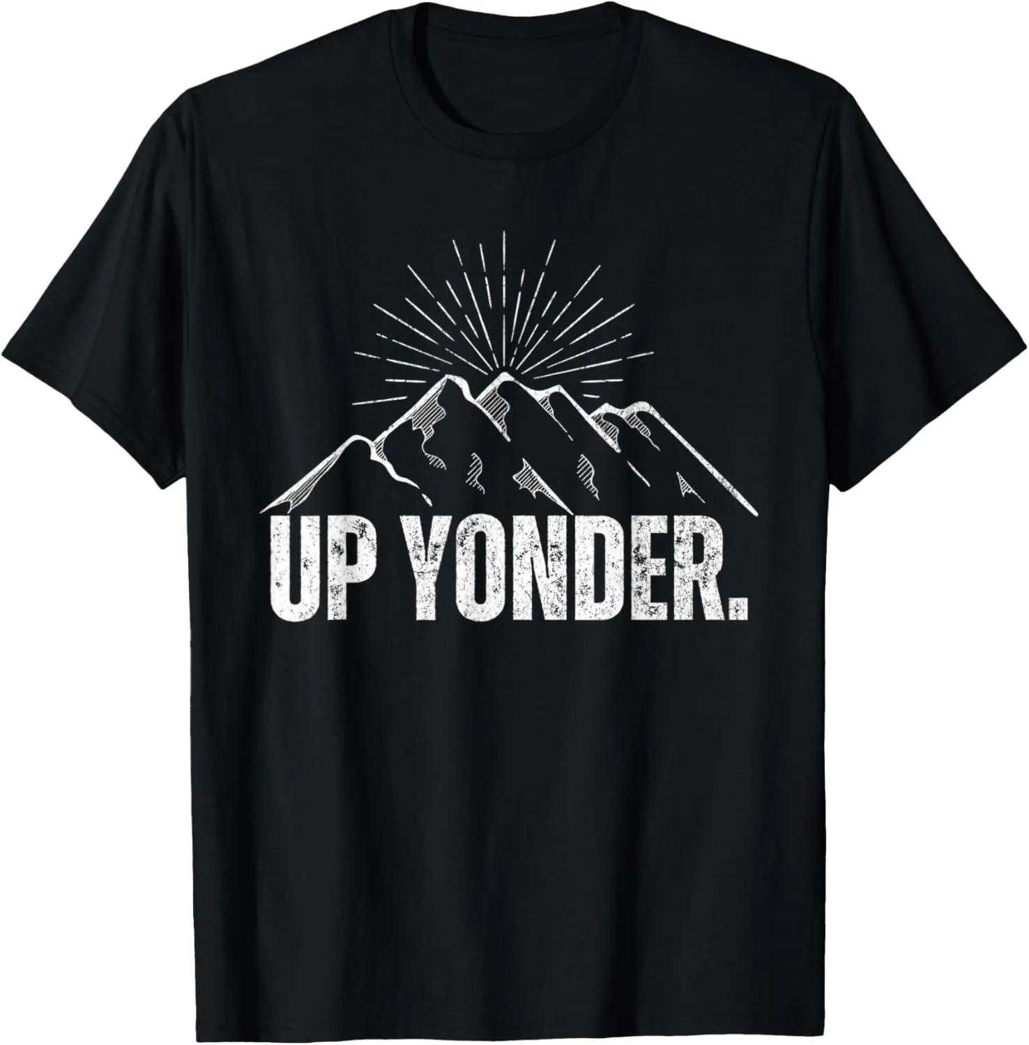 Mountain Range Hiking Camping Vintage Men Women Up Yonder T-Shirt