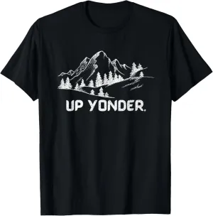Mountain Range Hiking Camping Vintage Men Women Up Yonder T-Shirt