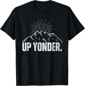 Mountain Range Hiking Camping Vintage Men Women Up Yonder T-Shirt