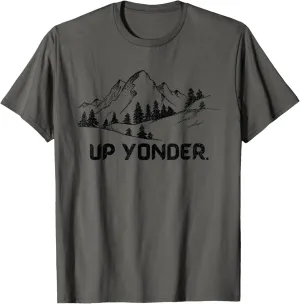 Mountain Range Hiking Camping Vintage Men Women Up Yonder T-Shirt