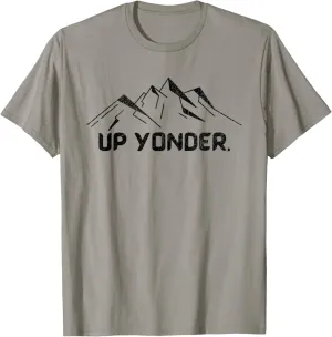 Mountain Range Hiking Camping Vintage Men Women Up Yonder T-Shirt