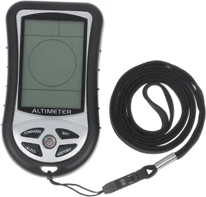 Mountaineering Electronic Altimeter Digital Compass Barometer -in-one Outdoor Device Black Accurate for Hiking