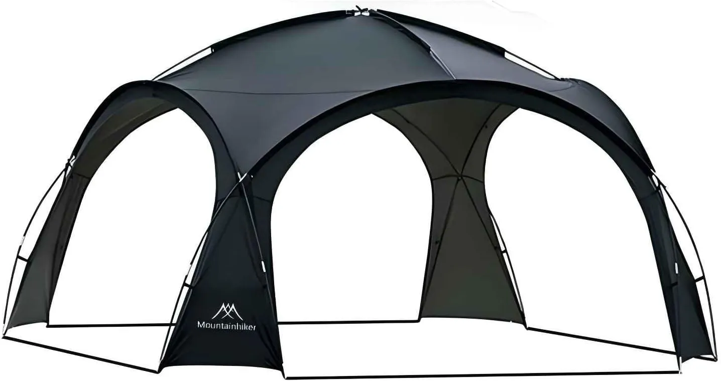 Mountainhiker Dome Tent - (160 * 160 * 90 inches) UV-Resistant, Waterproof, Windproof Outdoor shelter for 5-8 People, Easy to Set up, Suitable for Camping, Beach，Hiking Black