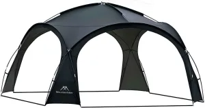 Mountainhiker Dome Tent - (160 * 160 * 90 inches) UV-Resistant, Waterproof, Windproof Outdoor shelter for 5-8 People, Easy to Set up, Suitable for Camping, Beach，Hiking Black