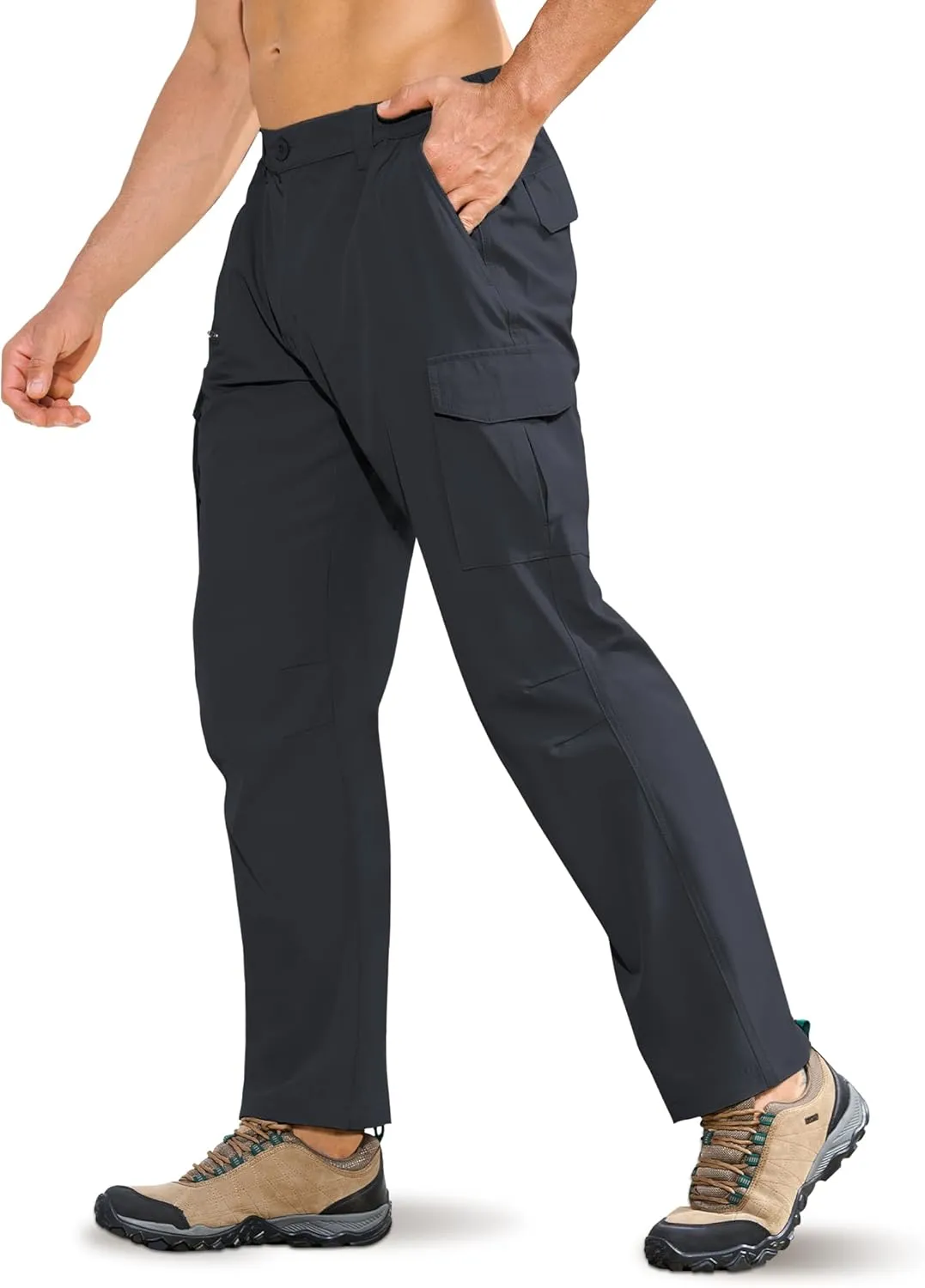MOURCE Hiking Pants Men Lightweight - Water Resistant Quick Dry Outdoor Cargo Pants for Men with 8 Pockets