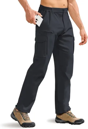 MOURCE Hiking Pants Men Lightweight - Water Resistant Quick Dry Outdoor Cargo Pants for Men with 8 Pockets