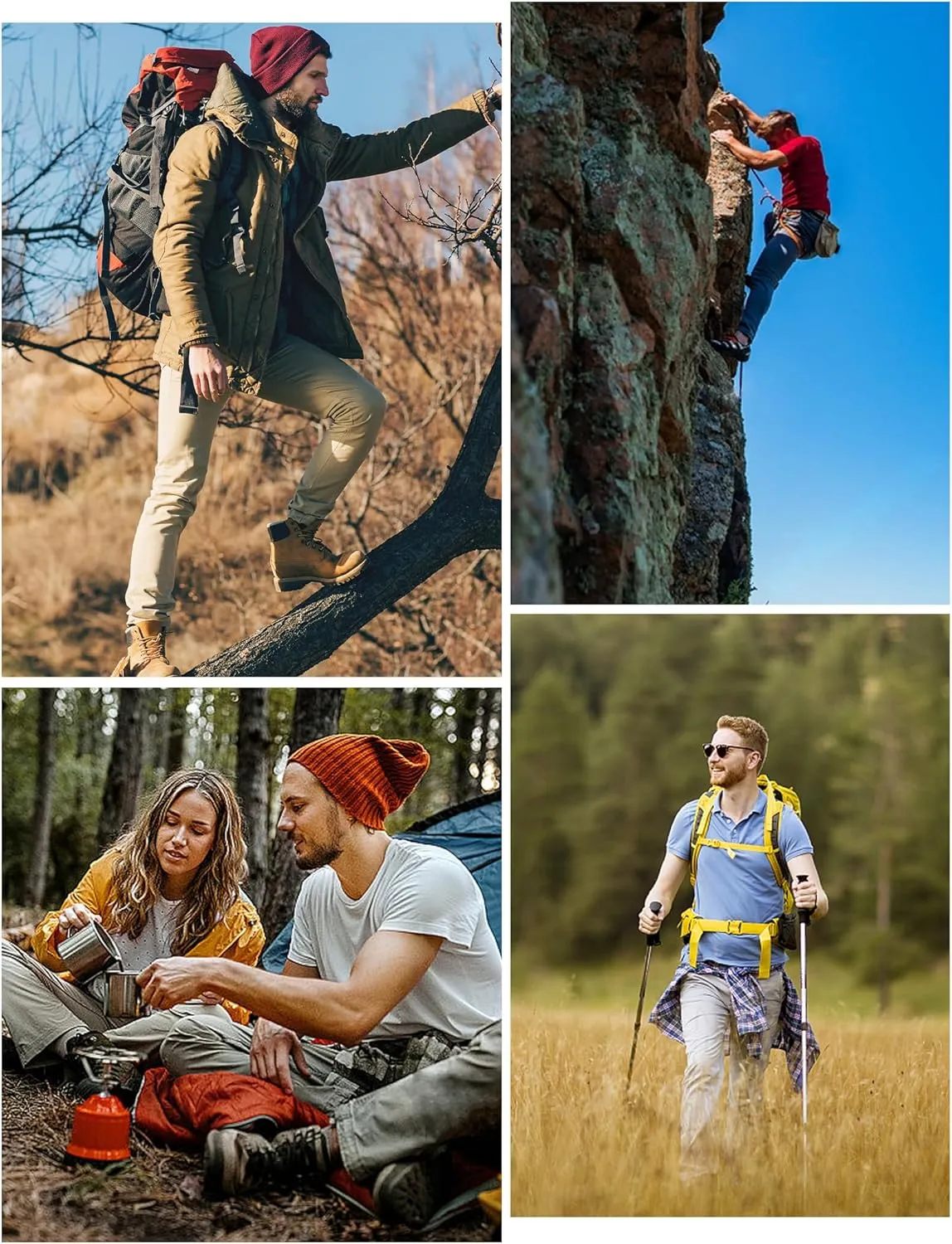 MOURCE Hiking Pants Men Quick Dry - Water Resistant Lightweight Cargo Pants for Men 7 Pockets Outdoor Travel Climbing