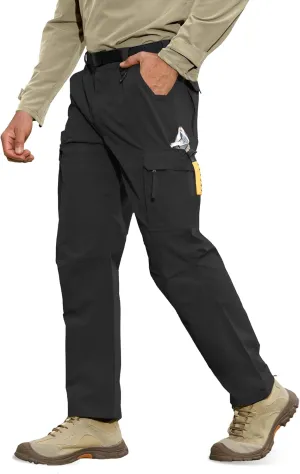 MOURCE Ripstop Tactical Pants for Men Stretch Breathable - Lightweight Quick Dry Mens Hiking Pants with 9 Pockets