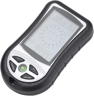 Multi fction Digital Altimeter, Black Digital Compass, Multifction LCD Compass ometer Thermometer for Outdoor Hiking