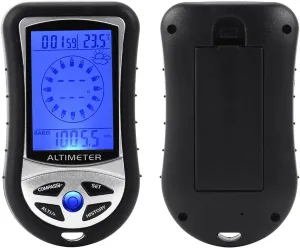 Multi Function Digital Altimeter, 8 in 1 Outdoor Professional Altimeter, Barometer Compass with Weather Forecast Function, Convenient Carry Rope, for Outdoor Camping Mountaineering
