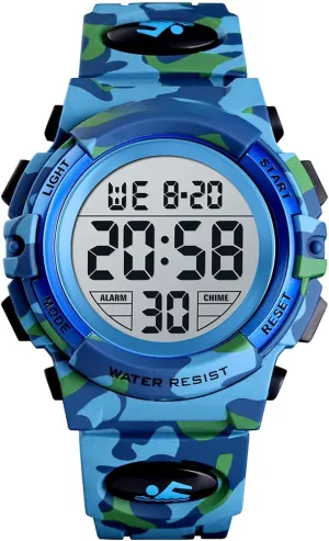 Multifunction Digital Wristwatch with LED Backlight, Alarm, Stopwatch, Calendar, Waterproof 50M, Shockproof Time Display for Work, Travel, and Everyday Use