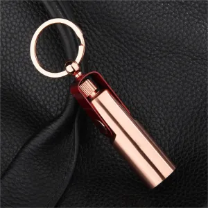 Multifunctional kerosene lighter, outdoor portable waterproof lighter, match lighter with keychain, retro oil lighter, suitable for outdoor, camping, hiking, gift (kerosene not included)(Red)