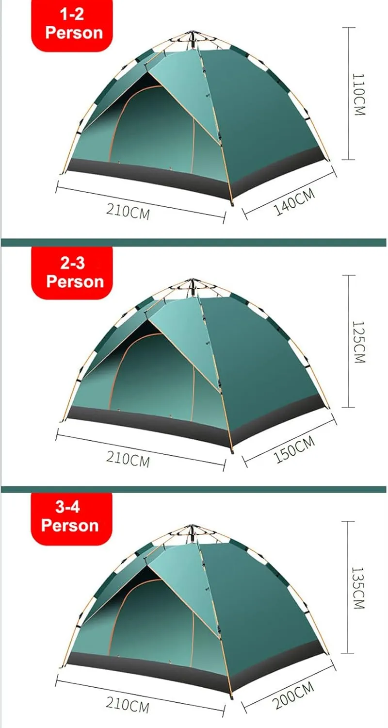 Multiple Person Outdoor Tent Automatic Instant Portable Tent Camping Rainproof Sunscreen Field Equipment Lightweight Waterproof