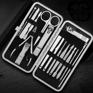 Nail Clippers Manicure Set,Travel Mini Nail Set 1Set/16Pcs Steel Nail Tool Spoon Clipper Manicure Device Tool Nail Clippers Scissors Suit Set Kits Manicure Portable Travel Beauty kit