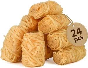 Natural Fire Starter for Fireplaces: Quick Premium Tumbleweed Fire Starters - Waterproof Firestarters for Outdoor Firepit Campfires Wood Stove BBQ Grills Smoker - 24 pcs