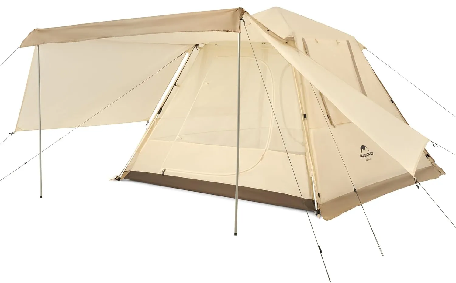 Naturehike Ango Camping Tent,3 Person 4 Person Instant Cabin Tent,Easy Setup Pop up Tents for Camping,3-4 People Family Camp Tent