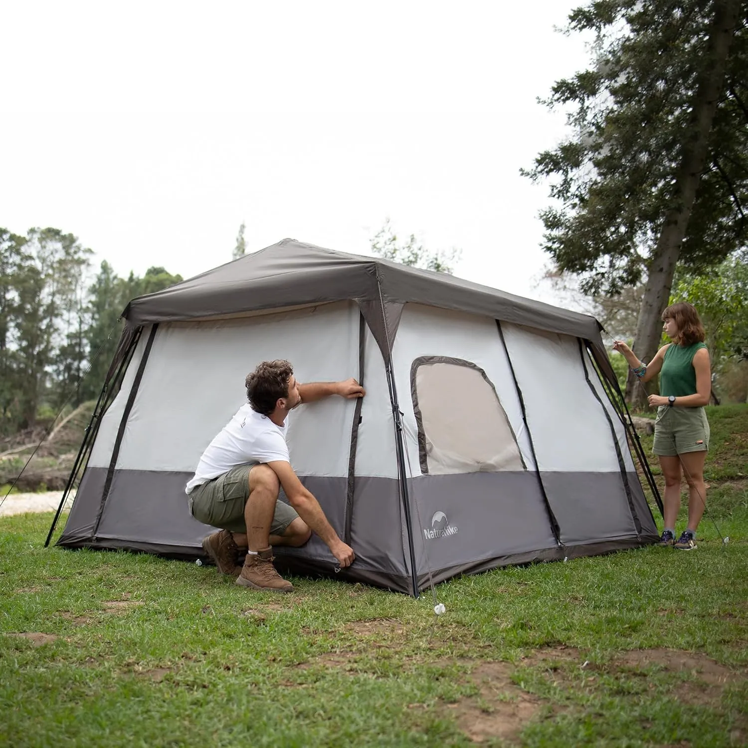 Naturehike Cape 4/6/8 Person Camping Tent, 60S Easy Setup Instant Tent Pop up Tent, Waterproof Large Tall 6/8 Person Tents for Camping, Car Camping