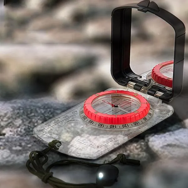 Naturehike Luminous Compass Fluorescent Geologic with Mirror LED Light Camping Exploration