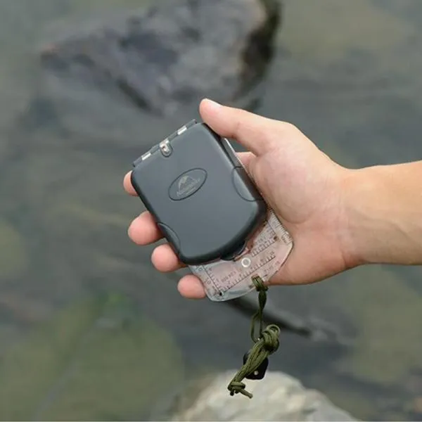 Naturehike Luminous Compass Fluorescent Geologic with Mirror LED Light Camping Exploration