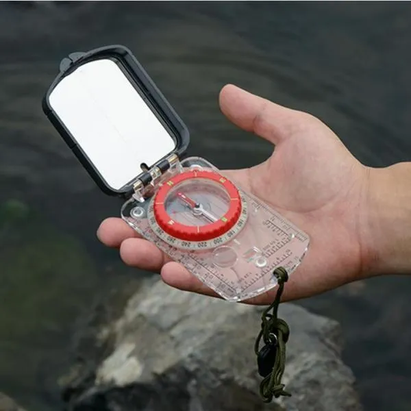 Naturehike Luminous Compass Fluorescent Geologic with Mirror LED Light Camping Exploration