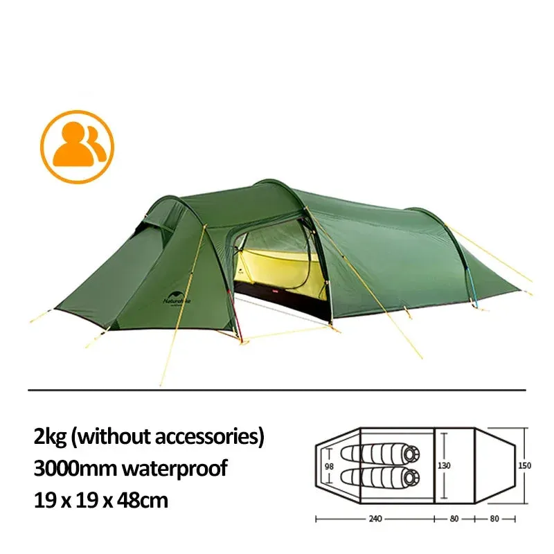 NATUREHIKE Opalus 2-4 Person 4-Season Tent – Ultralight Waterproof Camping Tent for Hiking & Travel