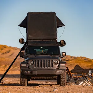 Naturnest Pop-Up Hard Shell Rooftop Tent for 2 Person Camping Waterproof UV-Resistant