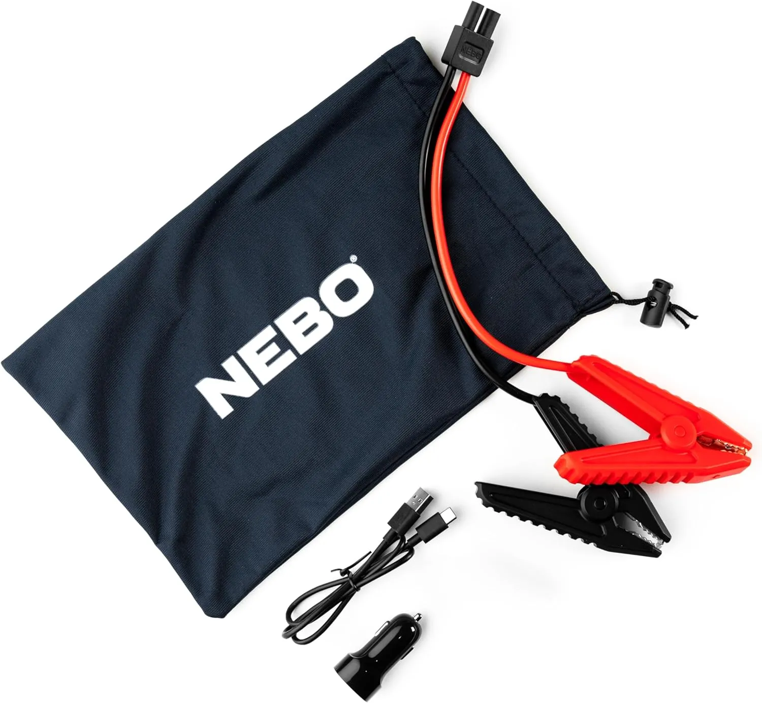NEBO 1500A Portable Car Battery Jump Starter | 29.9Wh Power Supply Jump Box Restarts 12V Trucks & SUVs, 30 Battery Boosts from 1 Charge, Integrated Emergency Floodlight, USB Ports, TSA Approved