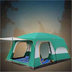 NIEH Big Tent 5 to 8 People Two Rooms and One Living Room,Ventilation Tent Waterproof Sturdy Tents for Camping for Family,Outdoor,Hiking and Mountaineering