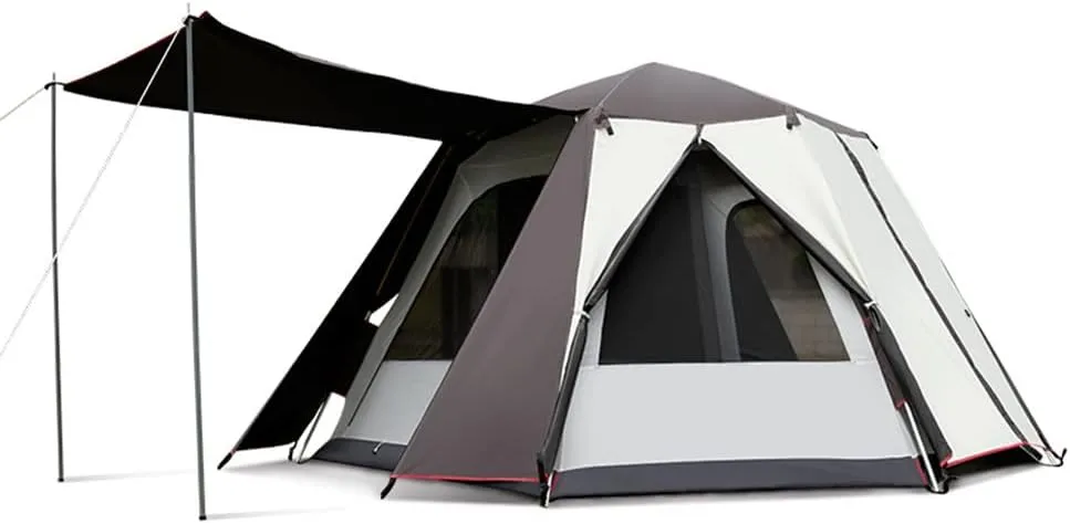 NIEH Camping Tent with, 5-8 Person Dome Tent Waterproof Windproof Instant Family Tent with Mesh Windows, Portable Cabin Tent Double Layer for Hiking and Outdoor