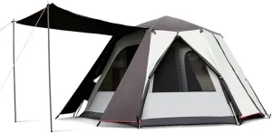 NIEH Camping Tent with, 5-8 Person Dome Tent Waterproof Windproof Instant Family Tent with Mesh Windows, Portable Cabin Tent Double Layer for Hiking and Outdoor