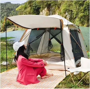 NIEH Family Tents for Camping 4 People Three Seconds to Open,Waterproof Teepee Adult Light and Practical Pop Up Tents Camping for Camping Hiking Picnic Garden
