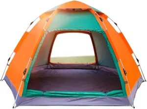 NIEH Four Seasons Family Camping Tent for 3-4 Persons, Pop Up Tent Sun Shade Easy Set Up for Beach/Hiking/Backpacking/Fishing Instant Sun Shelter