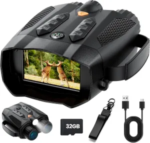 Night Vision Goggles for Adults 4k: Tactical Binoculars with Camera - Infrared Goggles for Hunter - Digital Electronics Gift - Hunting Gifts for Men/Dad/Husband - Cool Tech Gadgets for Camping/Boatin