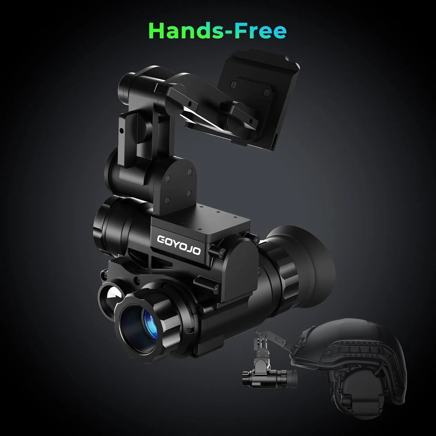 Night Vision Goggles Helmet-Mounted Monocular | 1080P HD NVG with 6X Zoom & Adjustable Infrared | IP66 Waterproof for Hunting, Surveillance, Camping | Built-in Compass (100% Darkness)