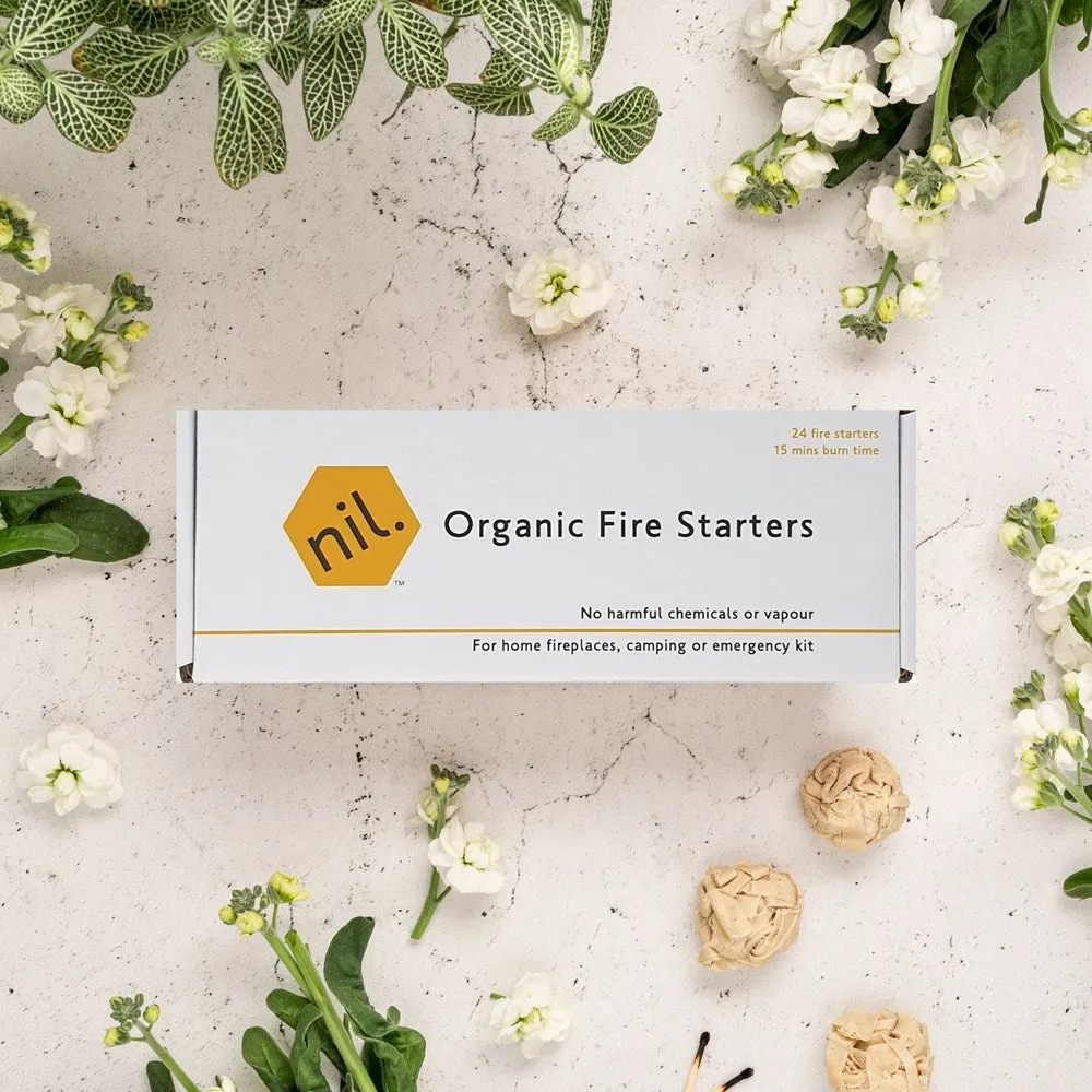 nil fire starters - organic (pack of 24)