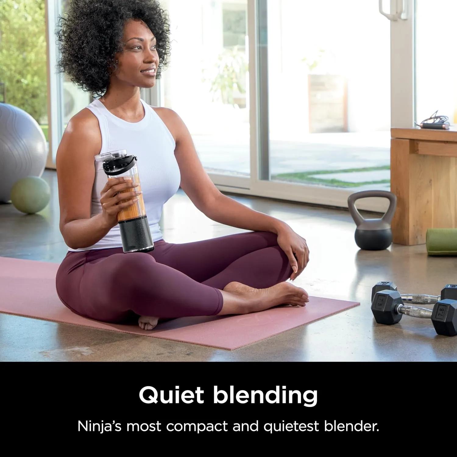 Ninja Blast Portable Blender, Cordless, 18oz. Vessel, Personal Blender for Shakes & Smoothies, BPA Free, Leakproof Lid & Sip Spout, USB-C Rechargeable, Dishwasher Safe Parts, Black Glitter, BC152JB