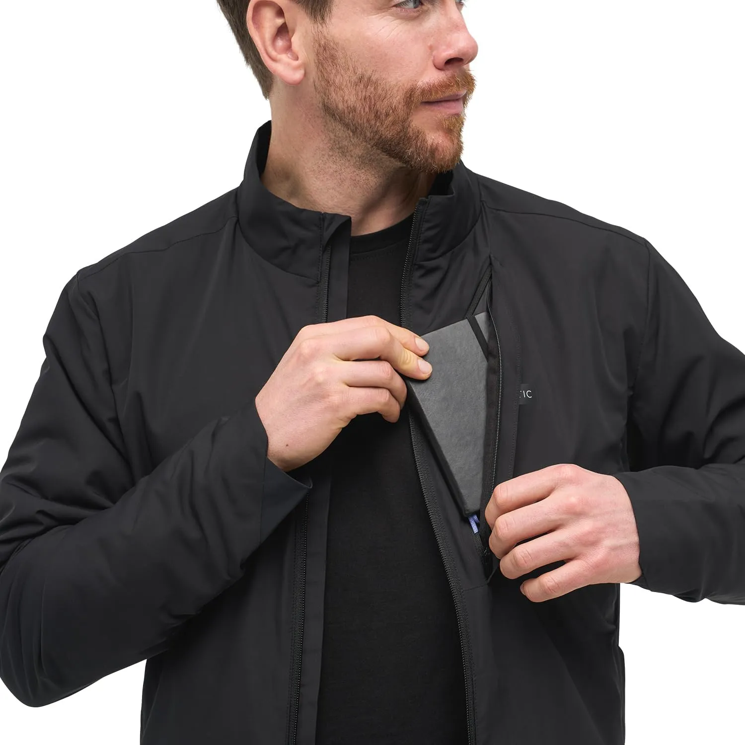 NOMATIC Outset Jacket: Mens Lightweight Travel Jacket, Water & Stain Resistant, Collapsible Jacket Folds into a Travel Pillow