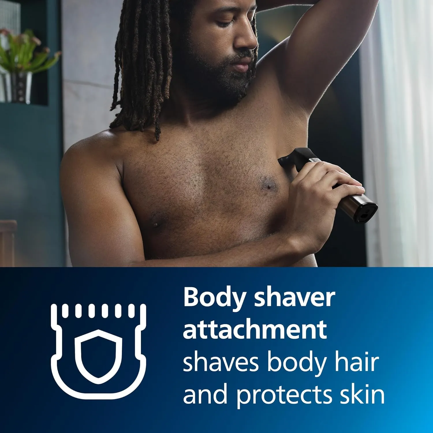 Norelco Philips Multigroom 9000 Series, All-in-One Trimmer, Beard Trimmer and Hair Clipper, 23-Piece Men's Grooming Kit for Beard, Body, Face, Nose, Ear and Intimate Areas, MG9520/50