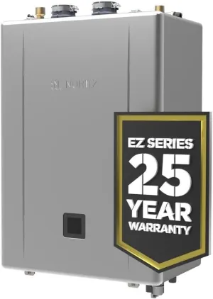 Noritz GQ-C3261WX-FF US NG EZ Series Pro 11.1 GPM 199,900 BTU 120 Volt Residential Indoor/Outdoor Natural Gas Tankless Water Heater with Bluetooth Connectivity - Silver