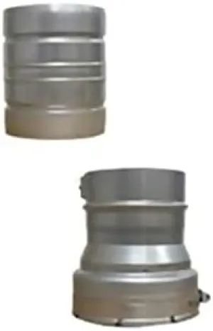 Noritz VK4-PVC2SUS 4" PVC to 4" Single-Wall Stainless Steel Conversion Kit for NRC83/NRC98/NRC111/NCC199 - N/A