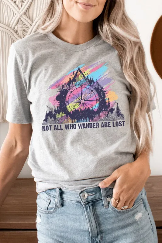 Not All Who Wander Are Lost Mountain Graphic Tee